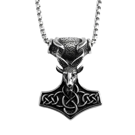 Vintage Stainless Steel Men's Pendant Necklace