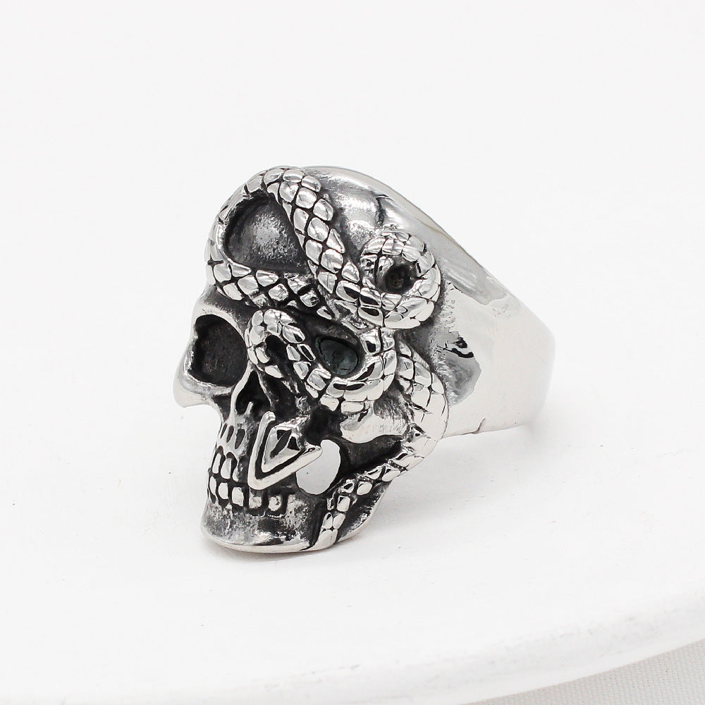Titanium Steel Skull Ring