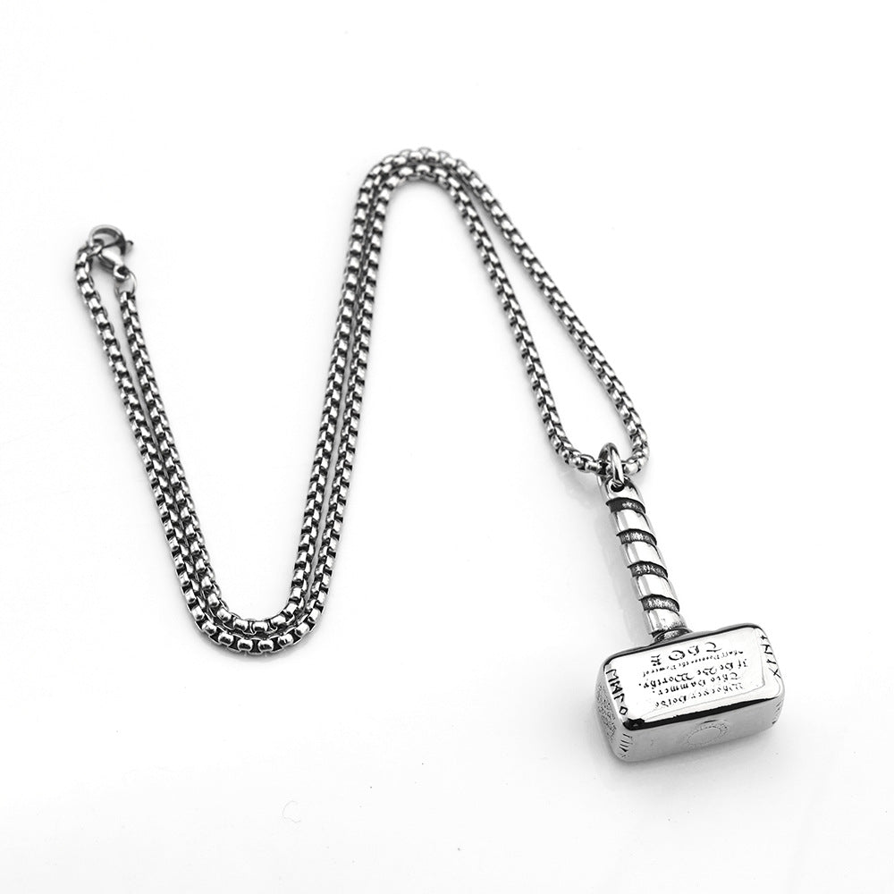 European And American Retro Stainless Steel Men's Pendant Viking Thor Quake