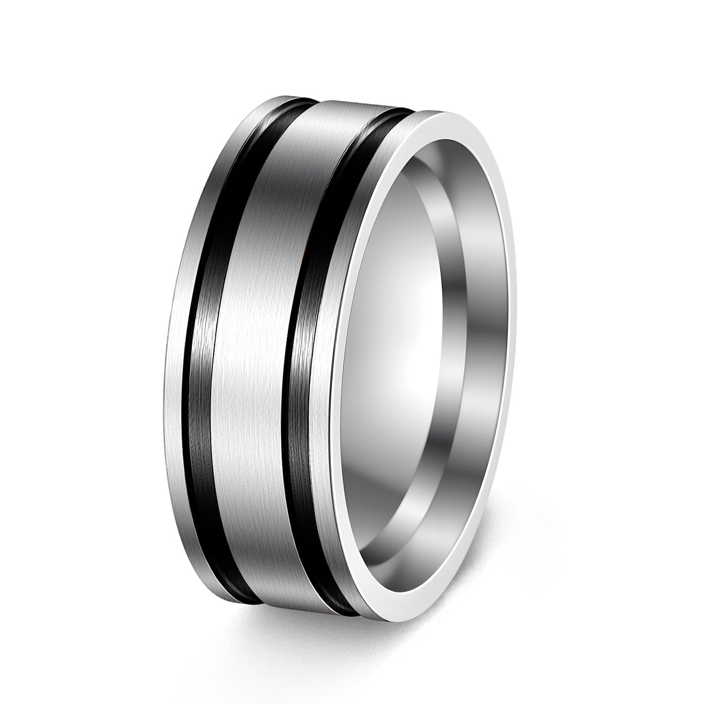 Stainless Steel 8mm Matte Ring For Men Unisex Everyday Genie By Planderful Collection Durable Protection