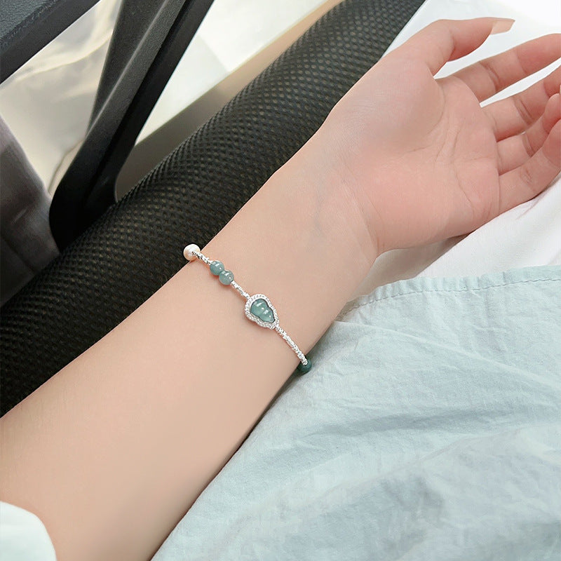 New Chinese Style Daughter Gold Gourd Bracelet S925 Silver Jewelry