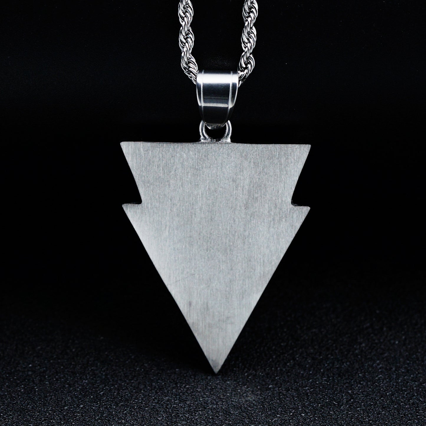 Planderful Eagle Head Pendant Stainless Steel Triangle Badge For Unisex Hip Hop Fashion Bold Statement Necklace