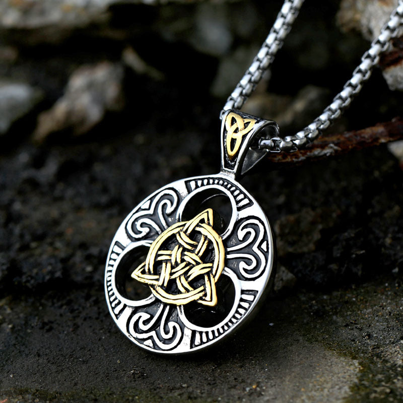Scandinavian Viking Viking Celtic Knot Stainless Steel Pendant Necklace