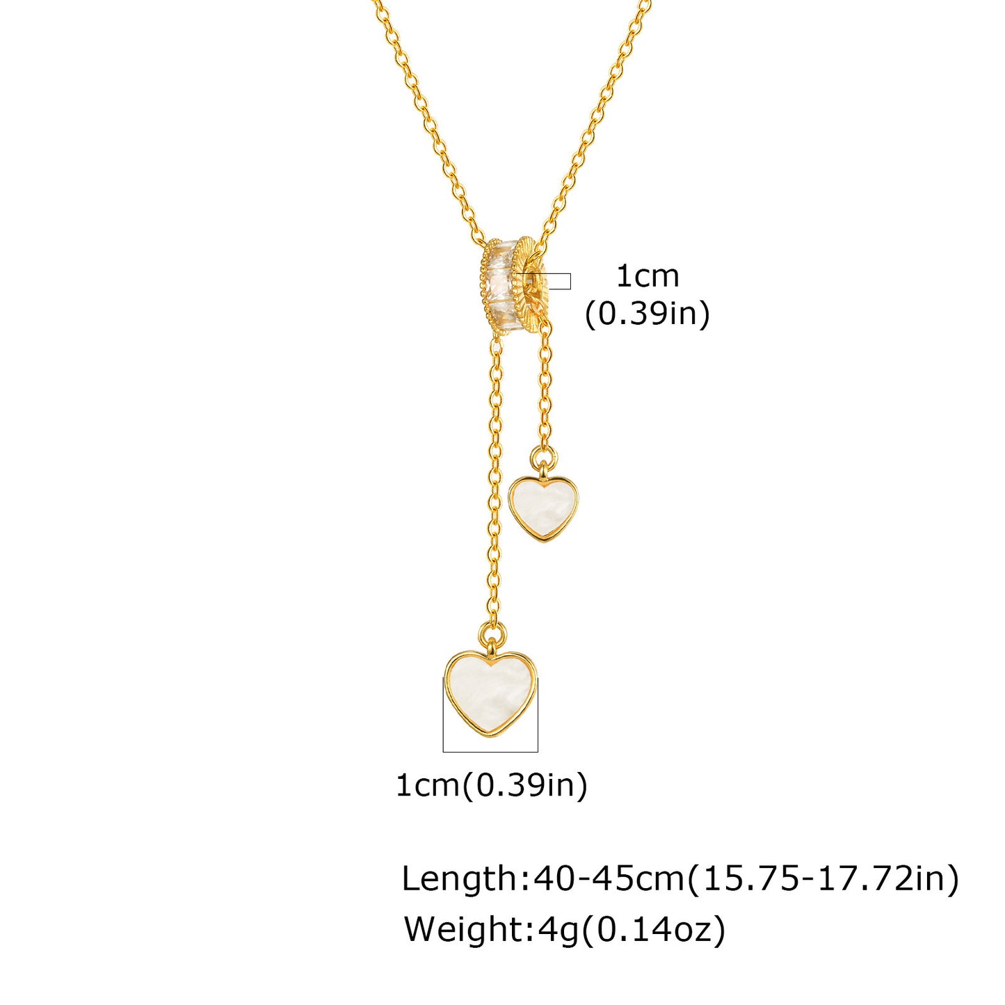 Japan & South Korea Wind Titanium Steel Necklace Women's Zircon