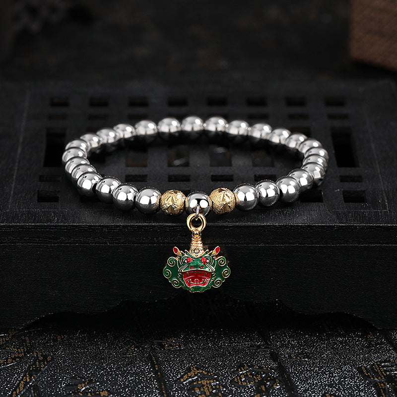 Steel Bracelet – Elegant Kirin Beaded Bracelet