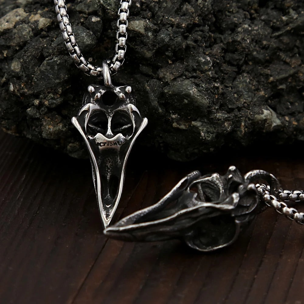 Vintage Skull Viking Stainless Steel Men's Pendant Necklace