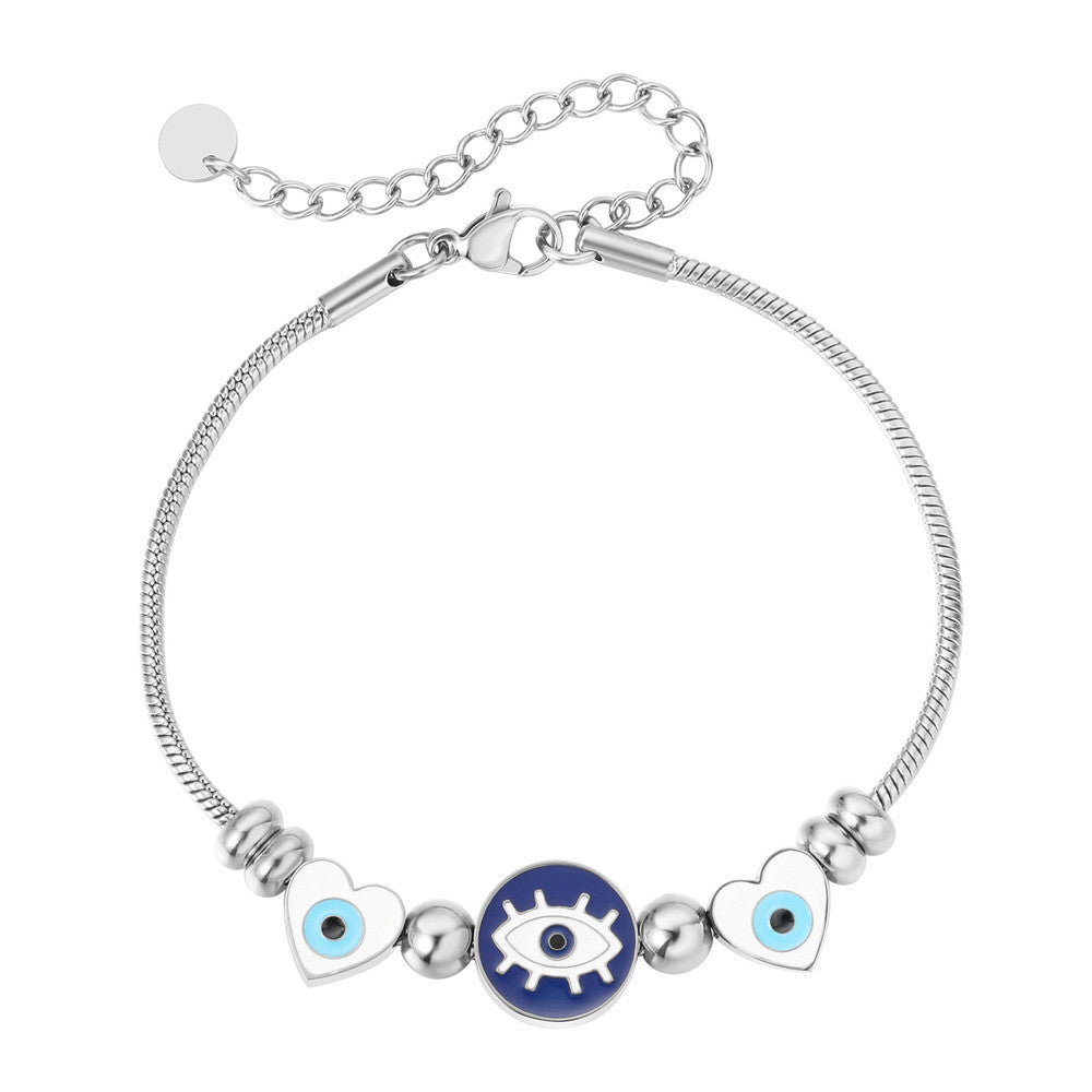 Planderful Omniscient Eyes Titanium Steel Bracelet For Women Protection Jewelry Everyday Genie Collection