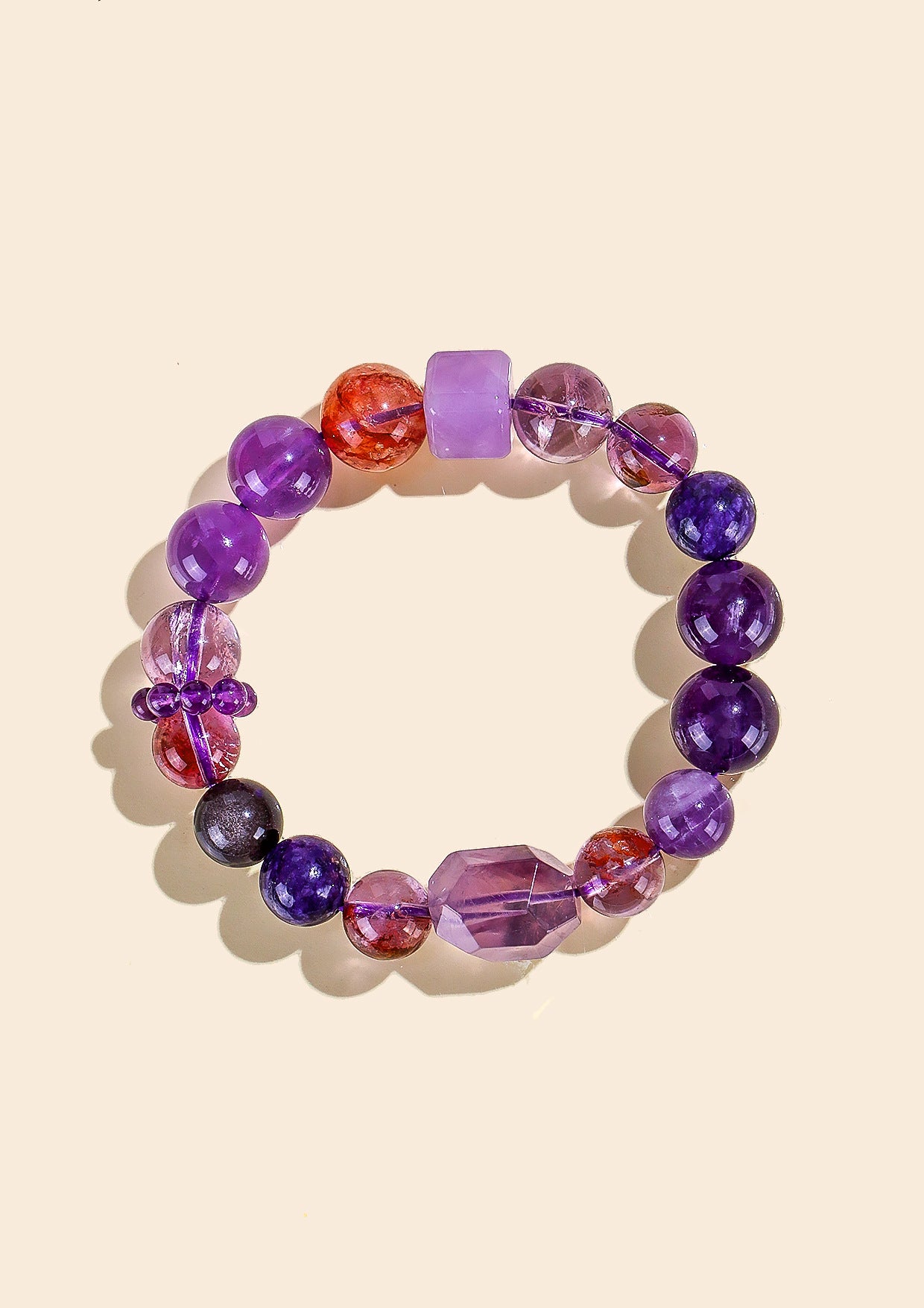 Planderful Fortune's Favor Bracelet – Elegant Multi-Treasure Amethyst Design