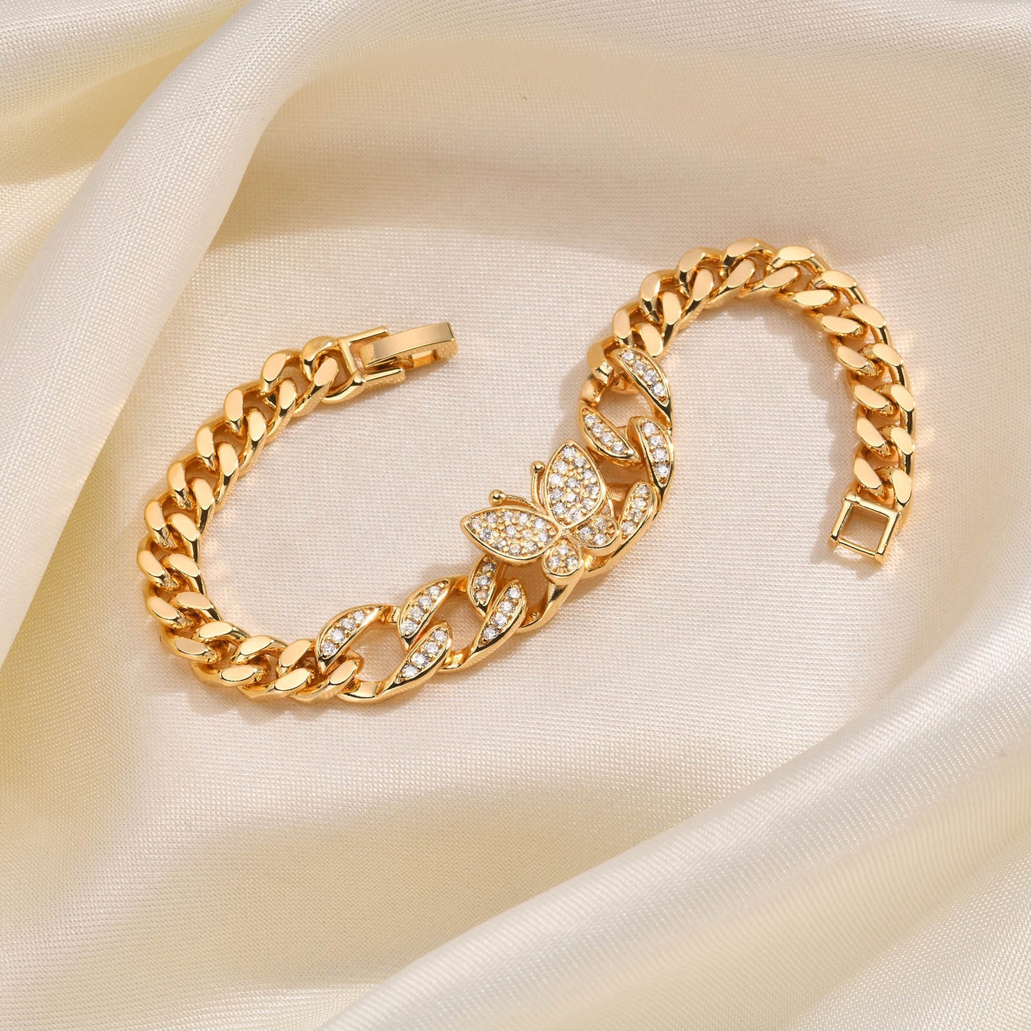 Copper Bracelet Square Heart Four-Leaf Clover Jewelry Wholesale