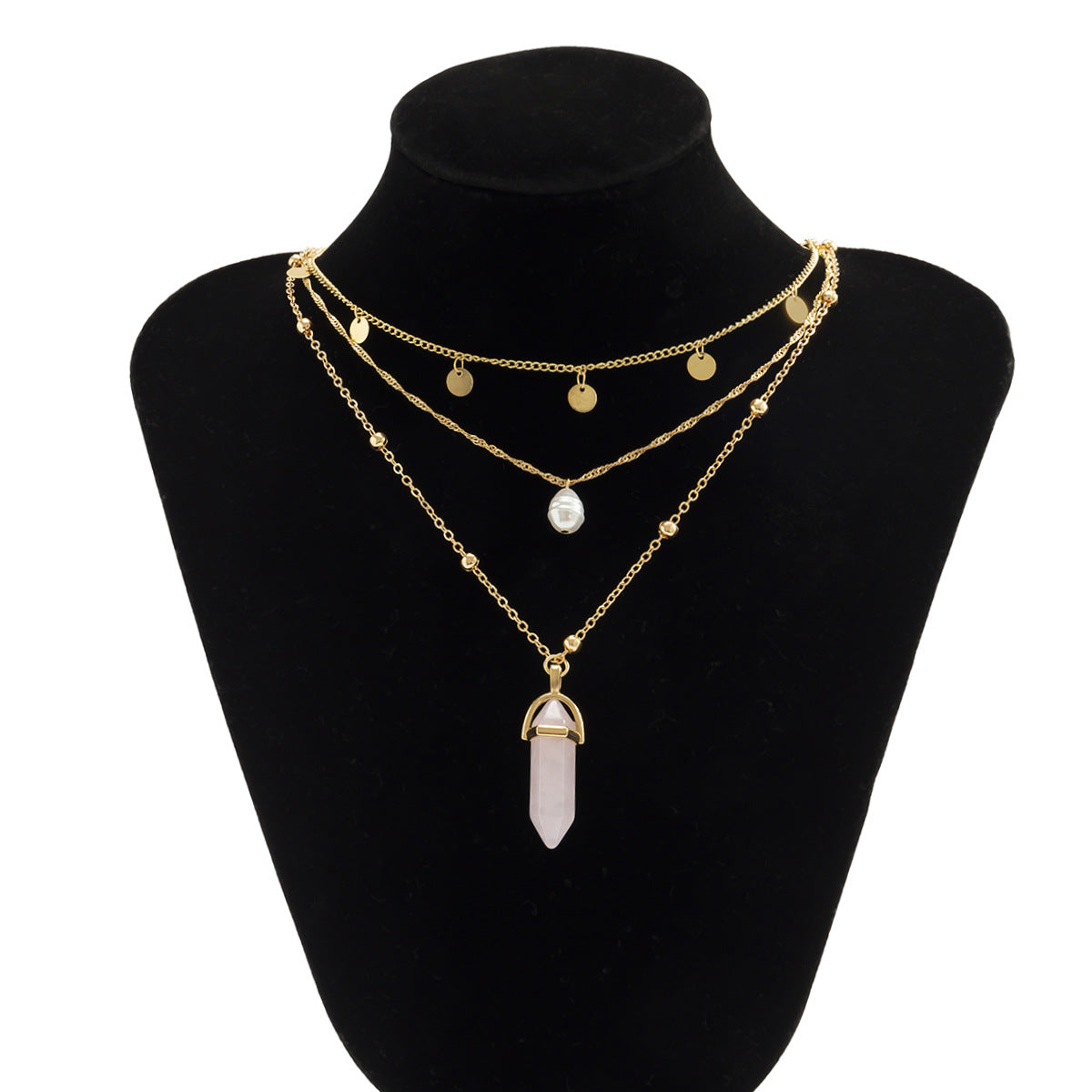 Planderful Vienna Verve Stunning Imitation Pearl Necklace Multi Layer Tassel Crystal Statement Jewelry For Modern Women