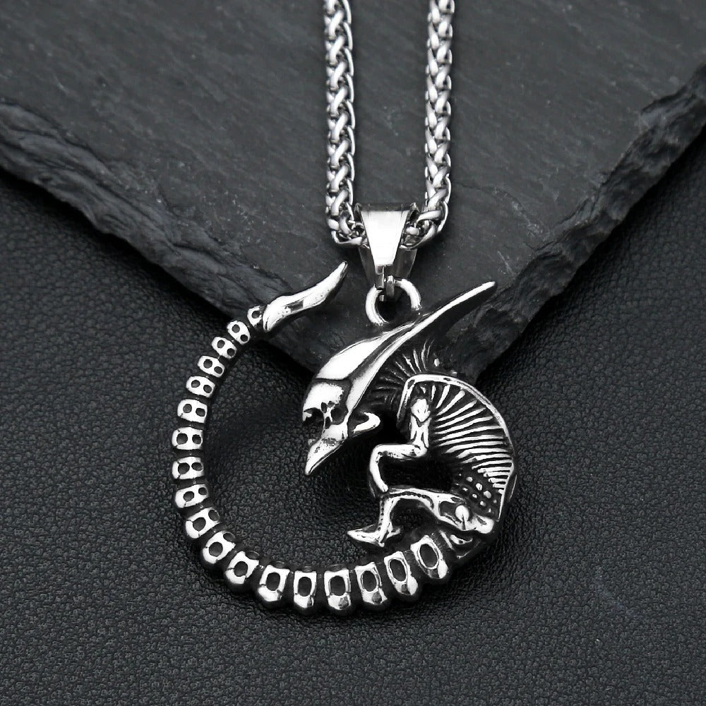 Skull Viking Stainless Steel Men's Pendant Necklace
