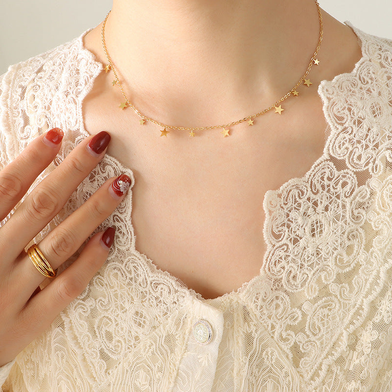 Golden Roman Palace Clavicle Chain Necklace - Everyday Genie Collection