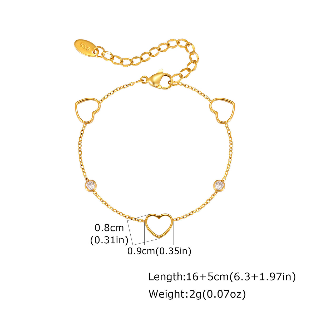 Heart Flower Zircon Stainless Steel Necklace