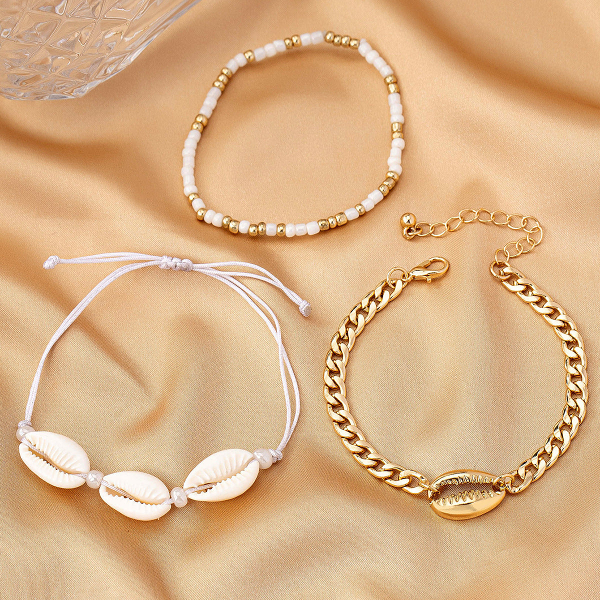 Bohemian Shell Beaded Bracelet Set for Elegant Women