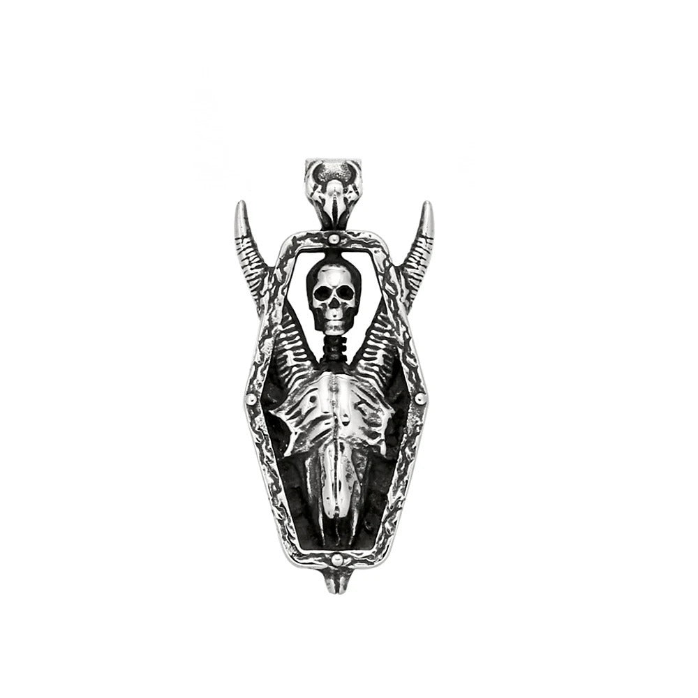 Punk Skull Stainless Steel Men's Pendant Necklace