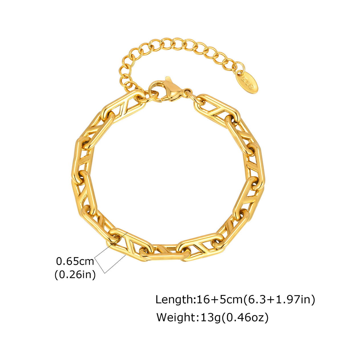 Japanese Word Stitching 8 Stainless Steel Bracelet