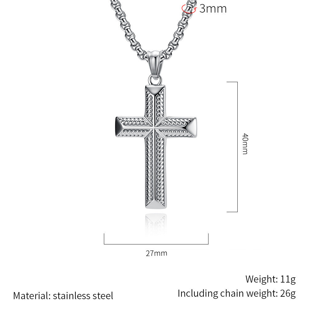Stainless Steel Cross Necklace For Men Planderful Bold Hip Hop Pendant Jewelry Everyday Wear