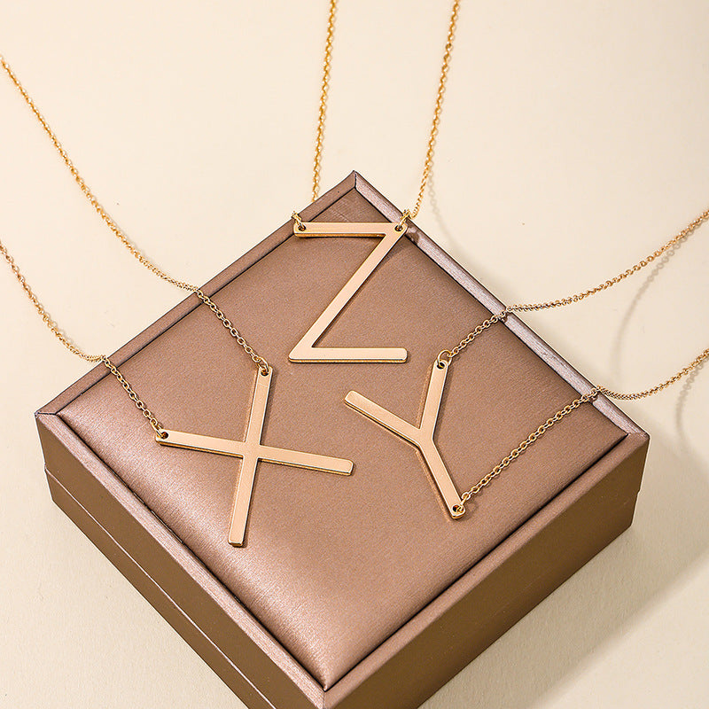 Metal Letter Pendant Necklace - Vienna Verve Collection