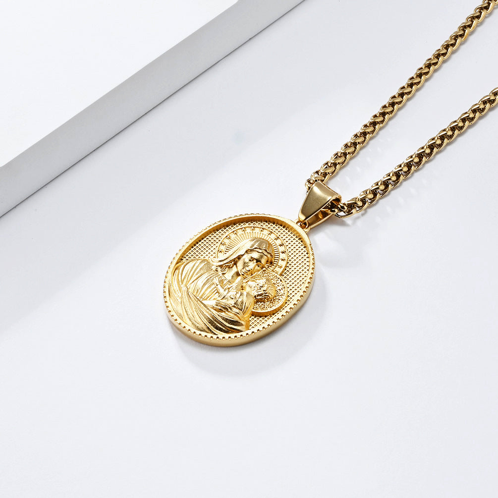 European And American Virgin Mary Pendant For Men Gifts