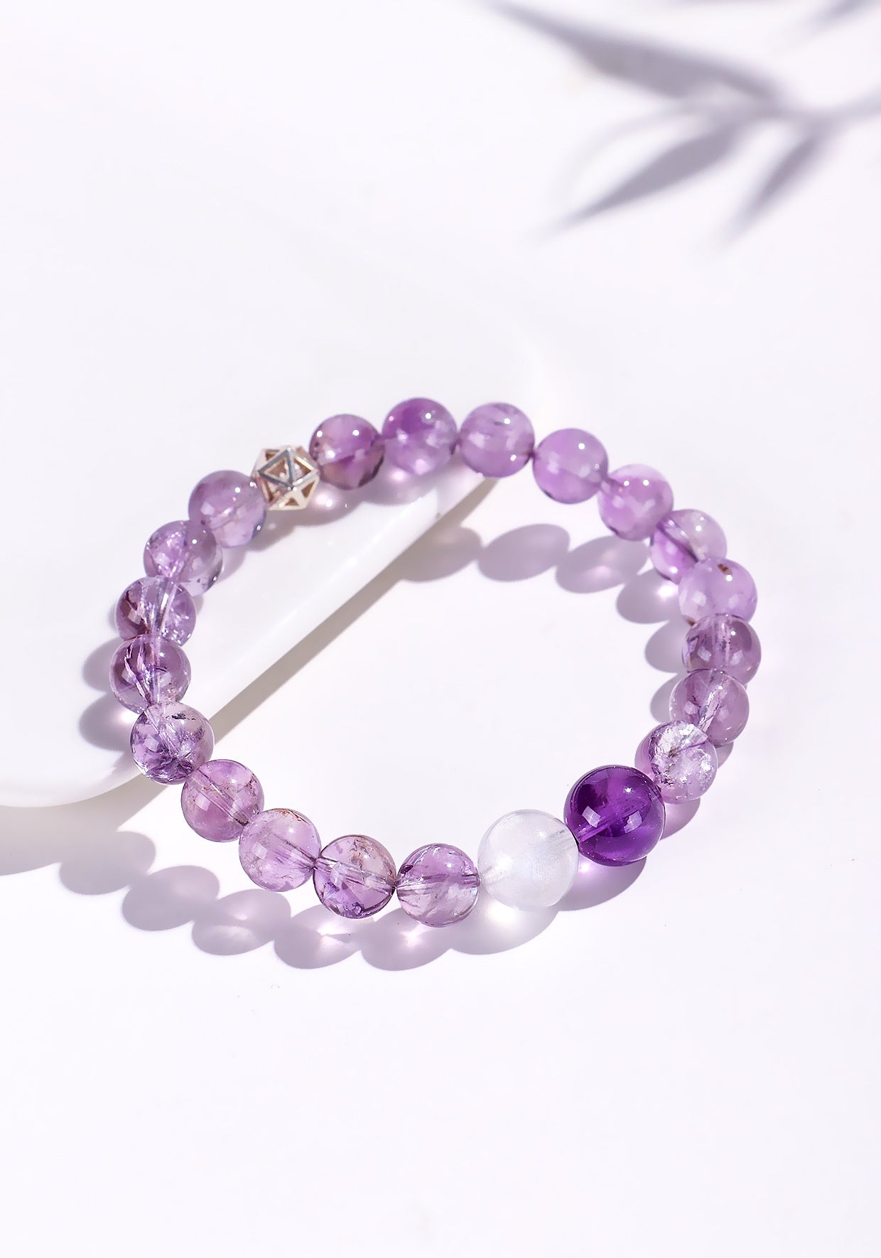 Planderful Fortune's Favor Double Circle Bracelet – Elegant Natural Crystal Design