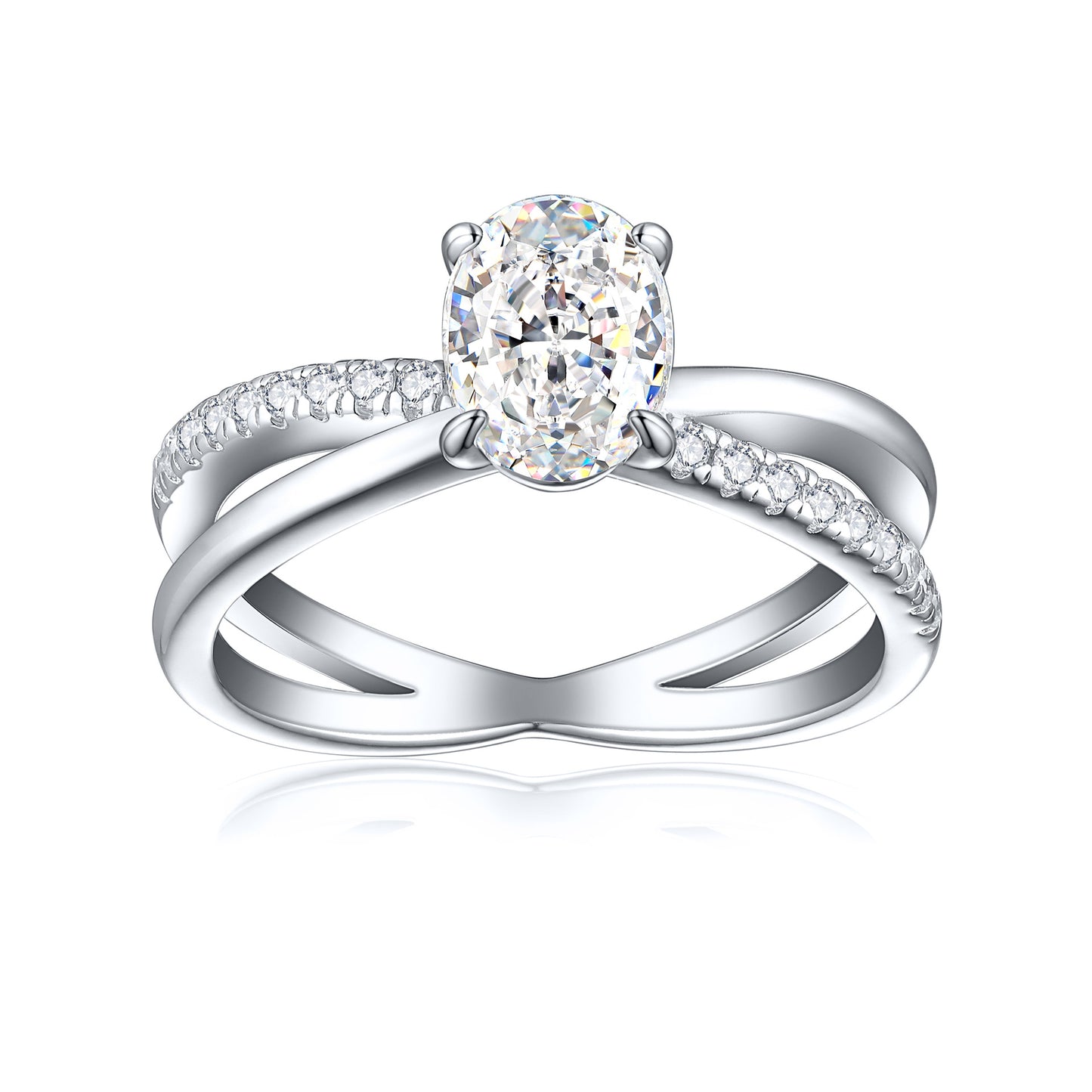 Premium 925 Sterling Silver 1.5ct Flame Ice Flower Cut Ring