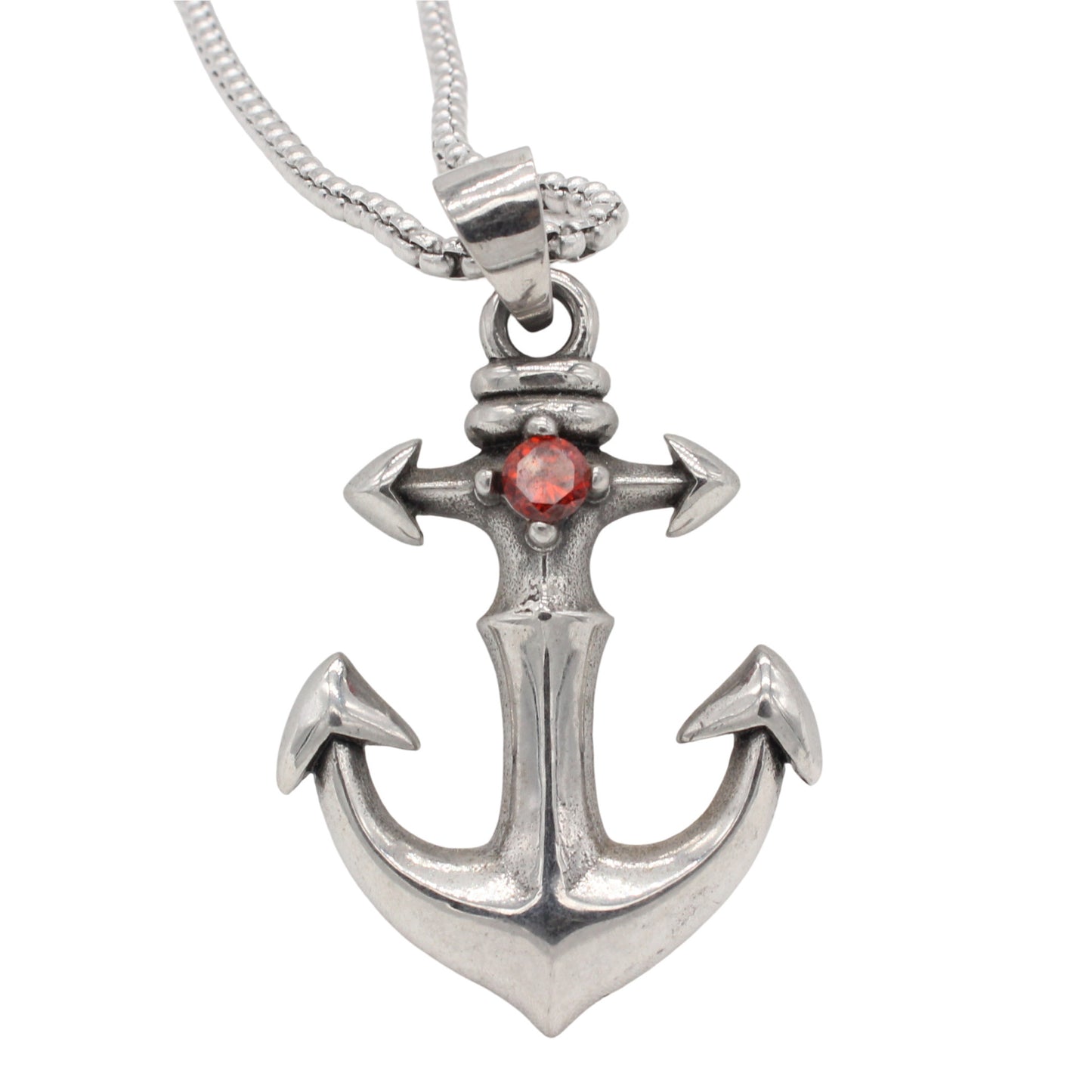 Planderful Everyday Genie – Retro Boat Anchor Men's Titanium Steel Pendant Necklace