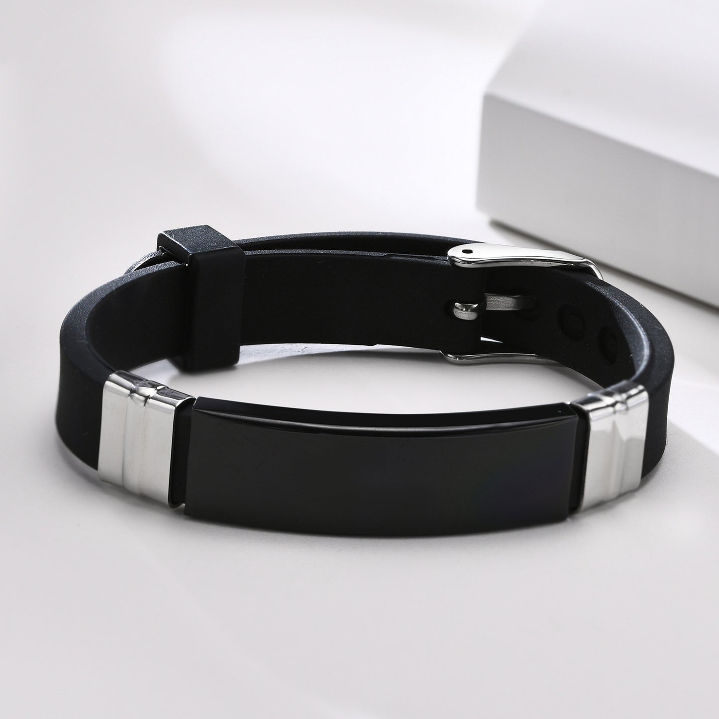 European And American Style Men's Bracelet Silicone Steel