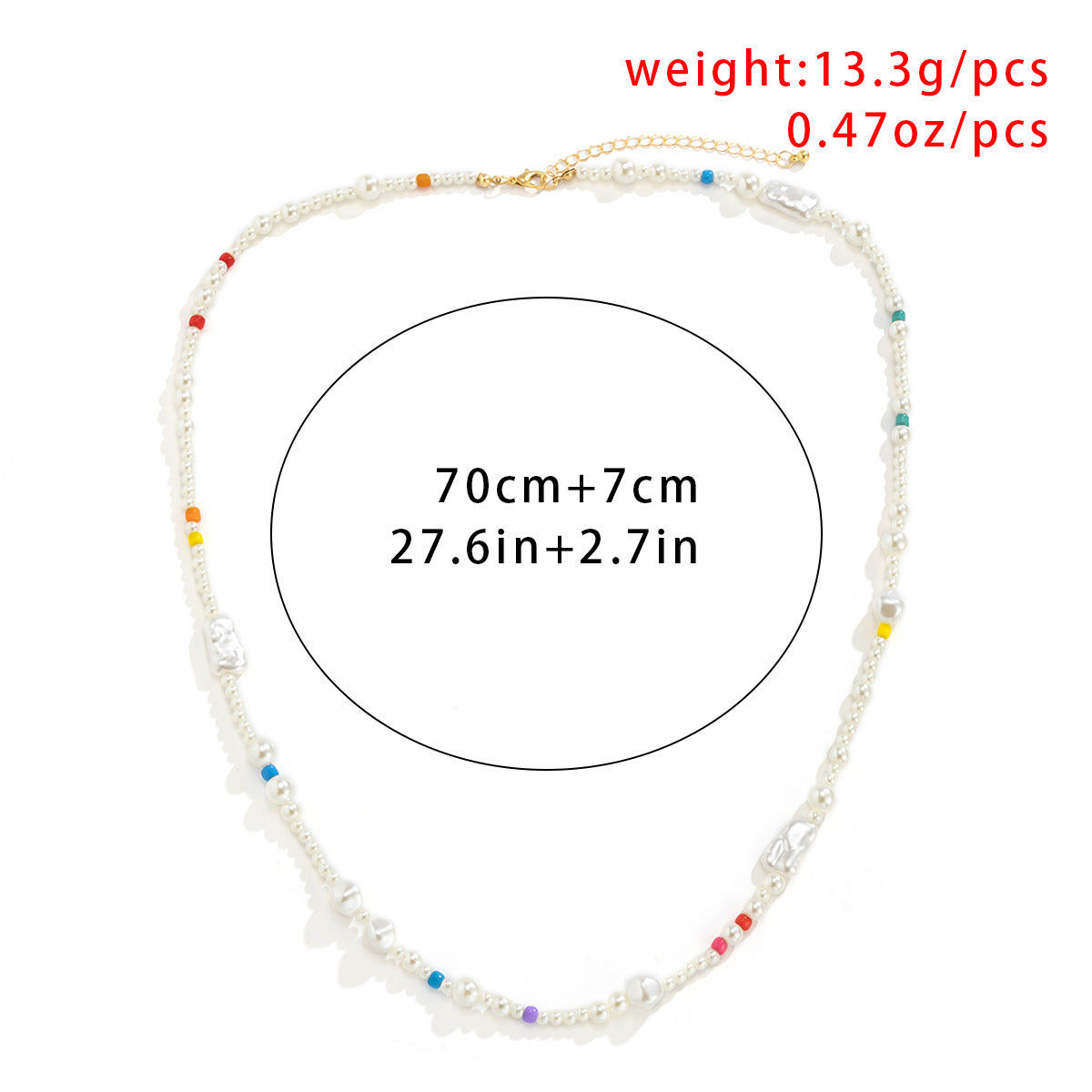 Planderful Vienna Verve Imitation Pearl Fringe Necklace For Women Beaded Statement Jewelry
