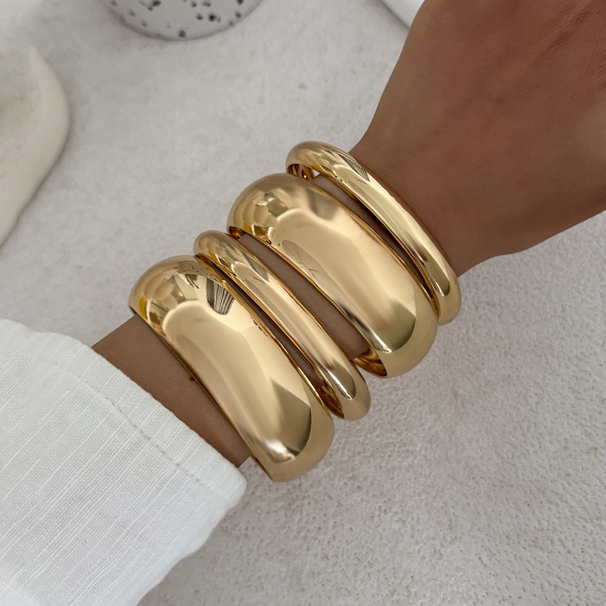 Bracelet Bracelet Retro Glossy Bracelet Set Exaggerated Snake Skin Threaded