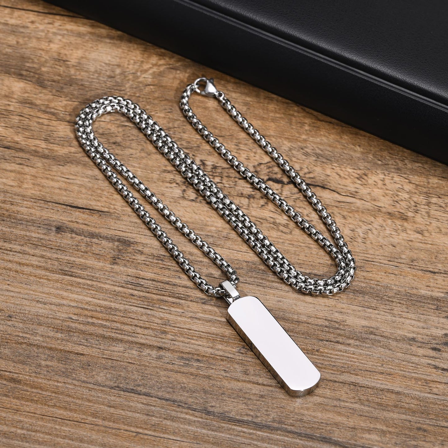 Stainless Steel Men's Pendant Simple Trendy Hip Hop Necklace