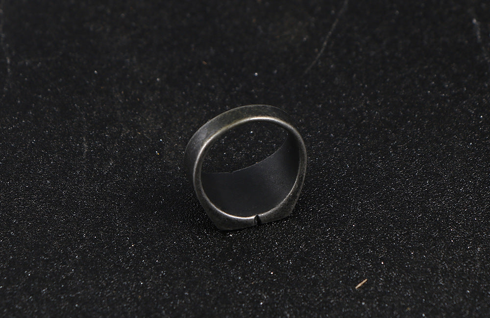 Titanium Steel Crack Ring Lightning Retro Mens Size 7 To 12