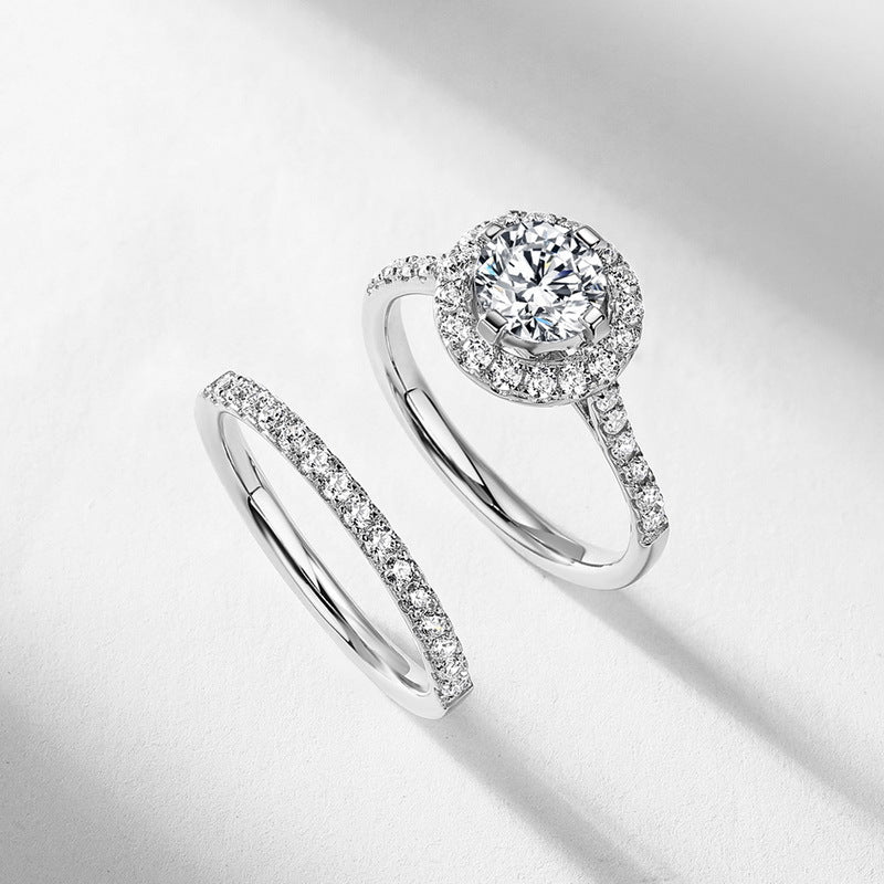 Planderful Moissanite Ring – Cross-Border Popular Egg-Shaped Silver Jewelry