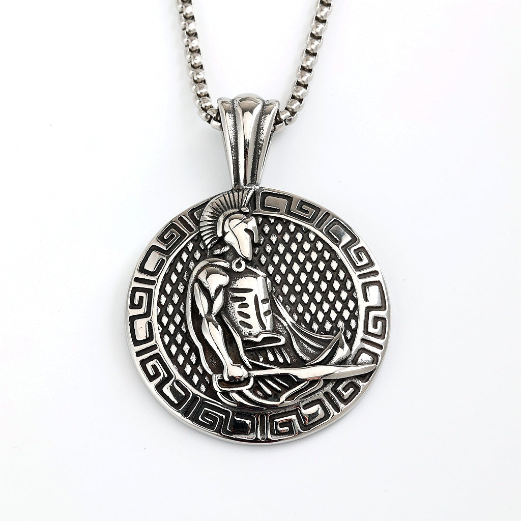 Vintage Stainless Steel Men's Pendant Necklace