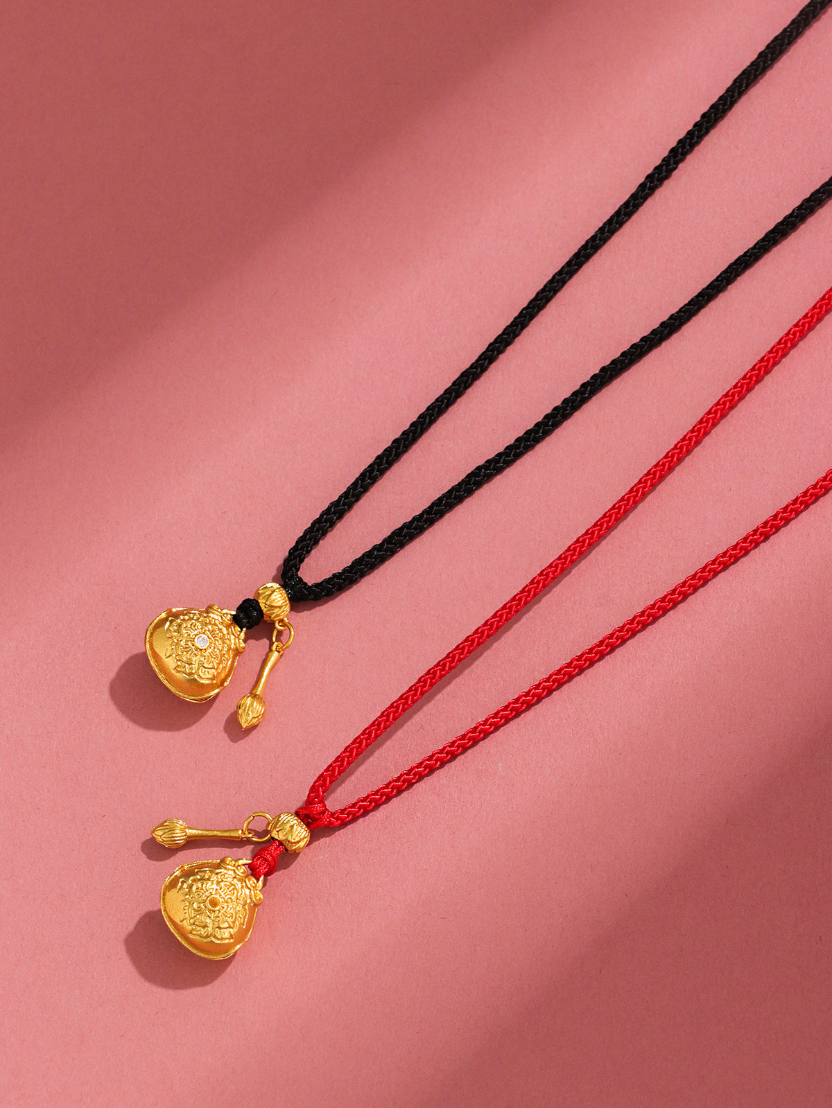 Gold-Tone Wooden Fish Pendant Necklace