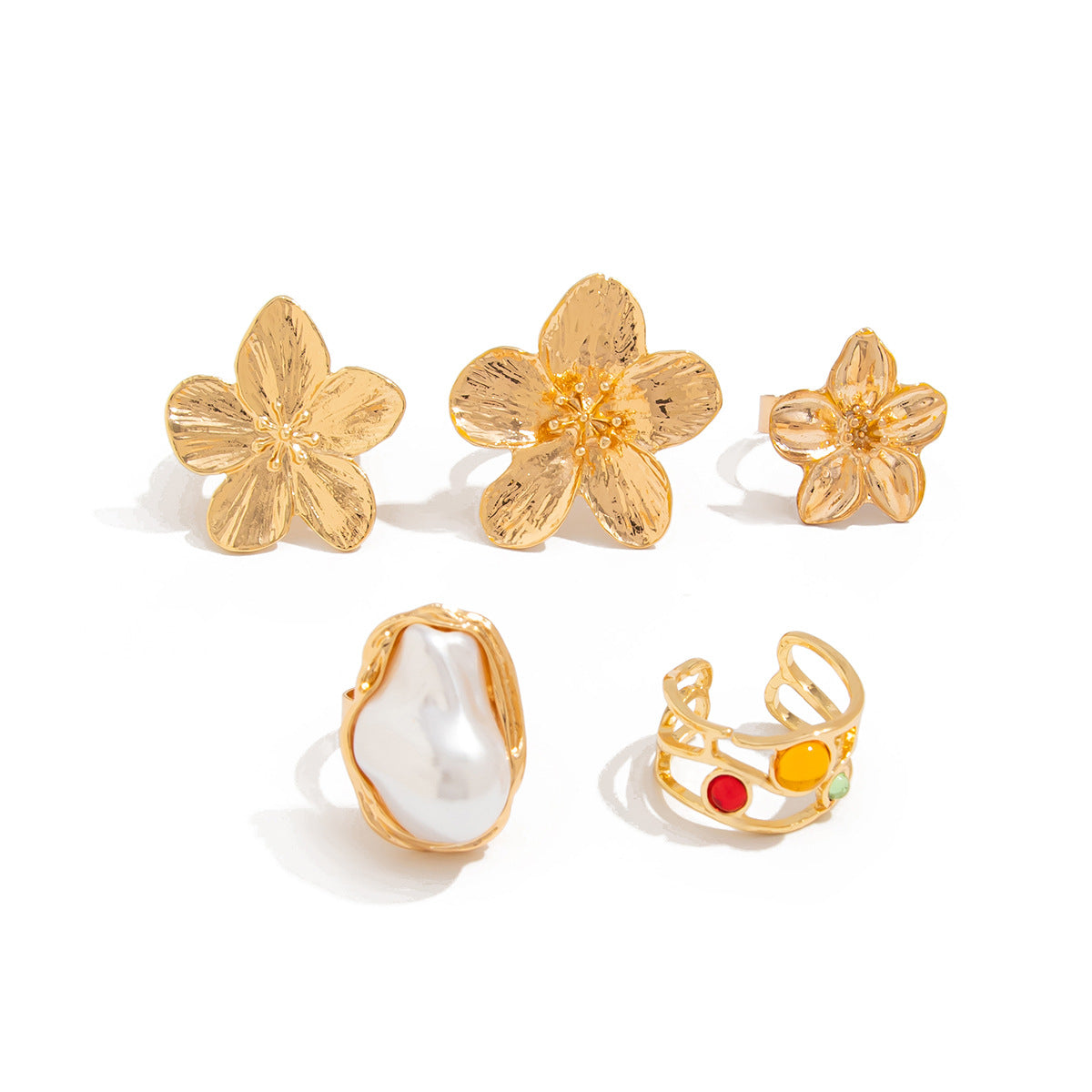 Planderful Vienna Verve Ring Set – Elegant Micro-Inlaid Design