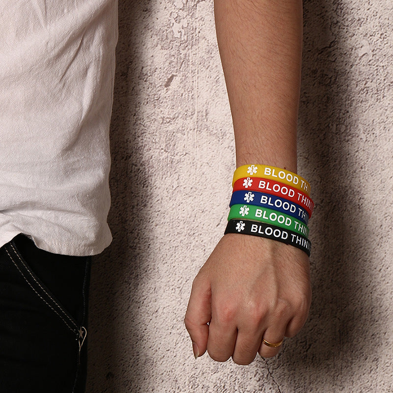 Medical Logo Men and Women Silicone Bracelet Set of 5 Colors