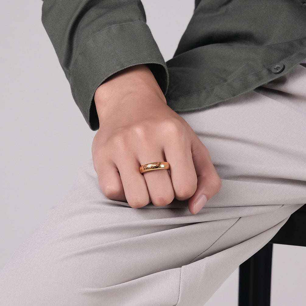 Luminous Lord of the Rings Titanium Steel Fashion Ring