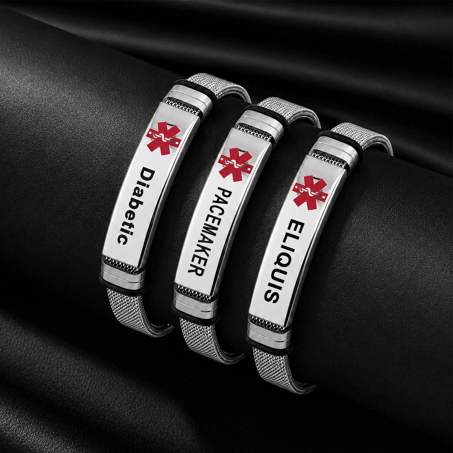Planderful Everyday Genie Medical ID Bracelet Stainless Steel Adjustable Essential Unisex For Men Women