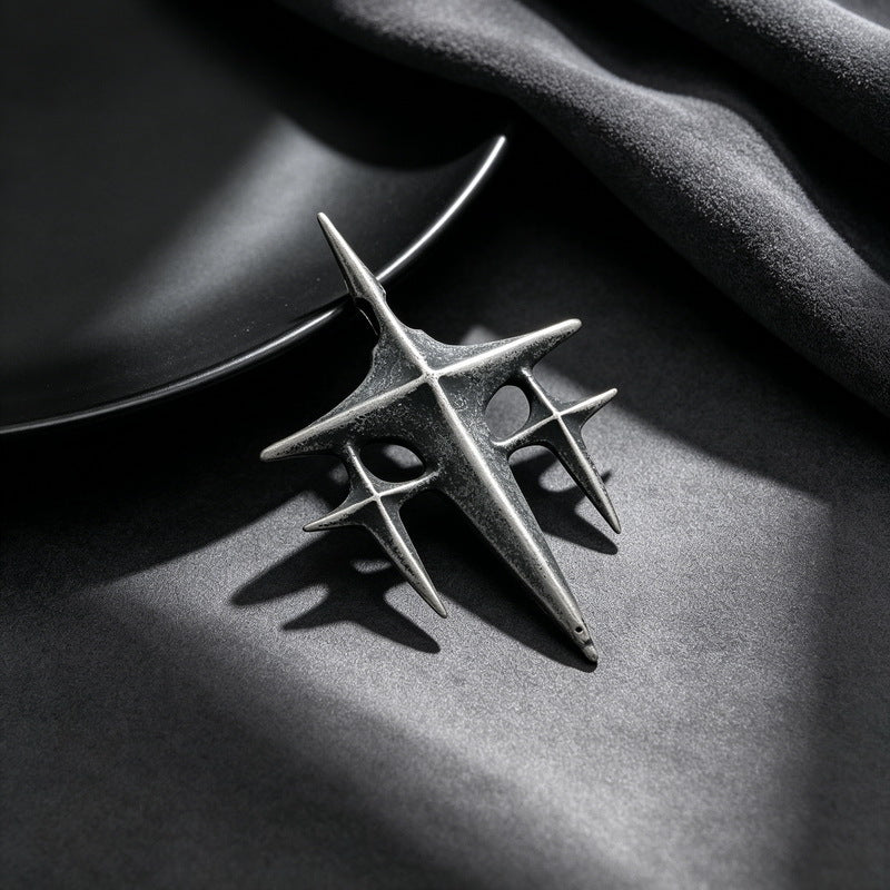 Film And Television Star Wars Mandalorian Dark Demon Horns Skull Cross Mangstar Stainless Necklace