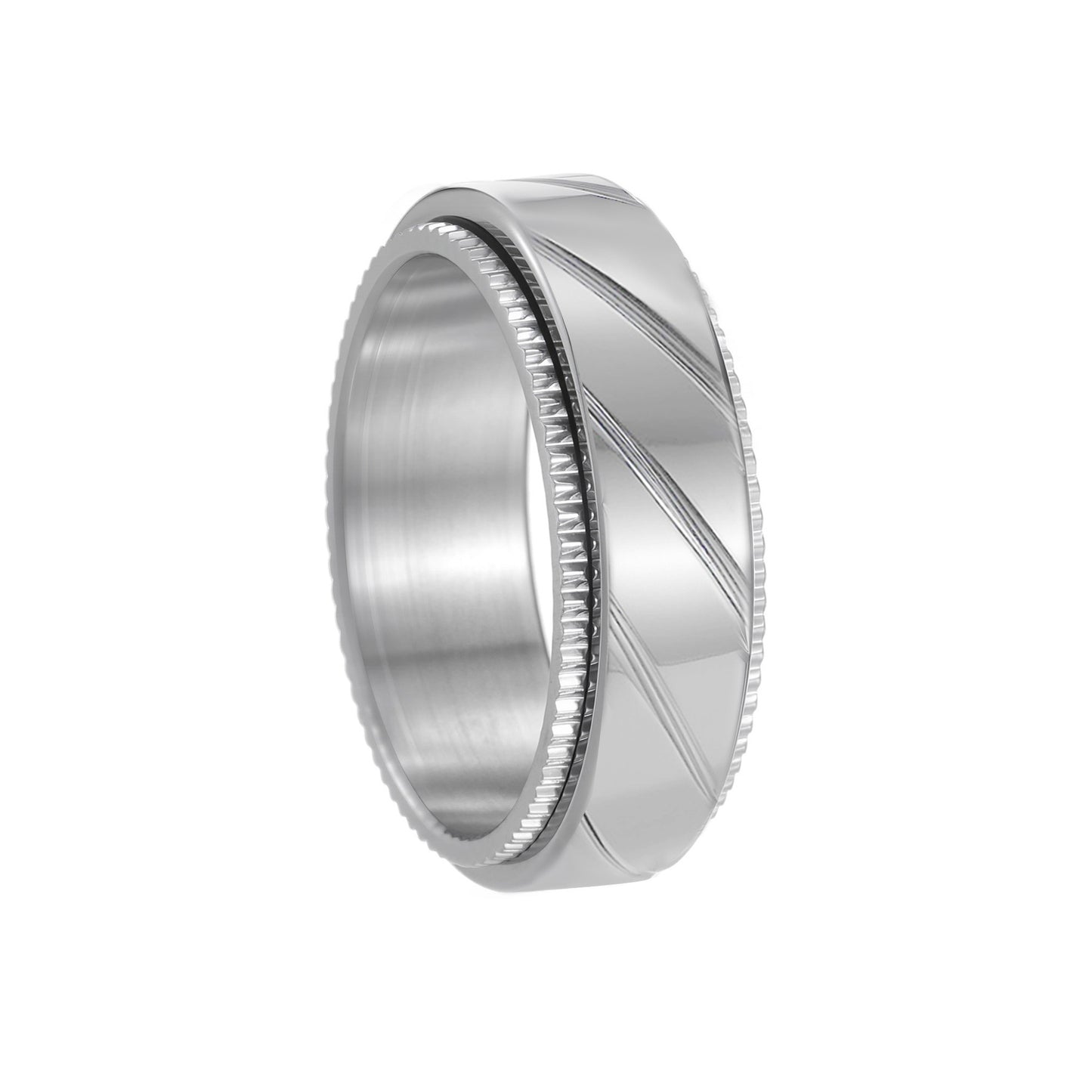 Planderful Titanium Steel Ring For Men Punk Style Collection