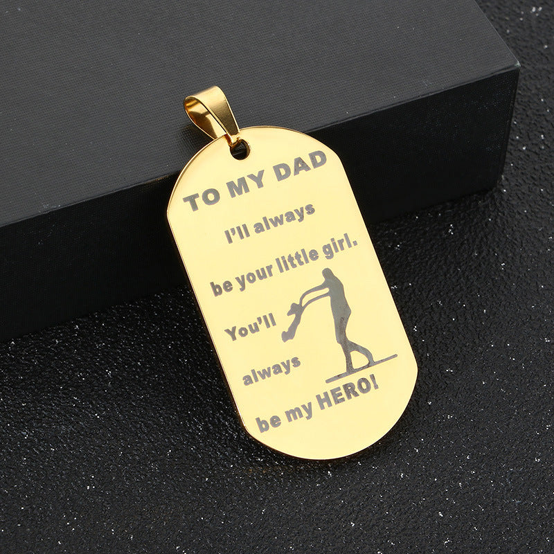 Stainless Steel Men Pendant Fathers Day Durable Planderful