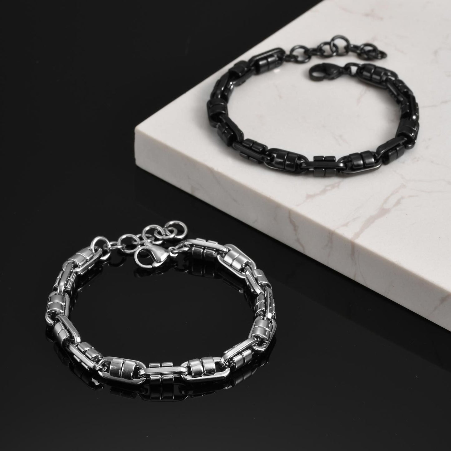 Planderful Mens Stainless Steel Bracelet Handmade For Men