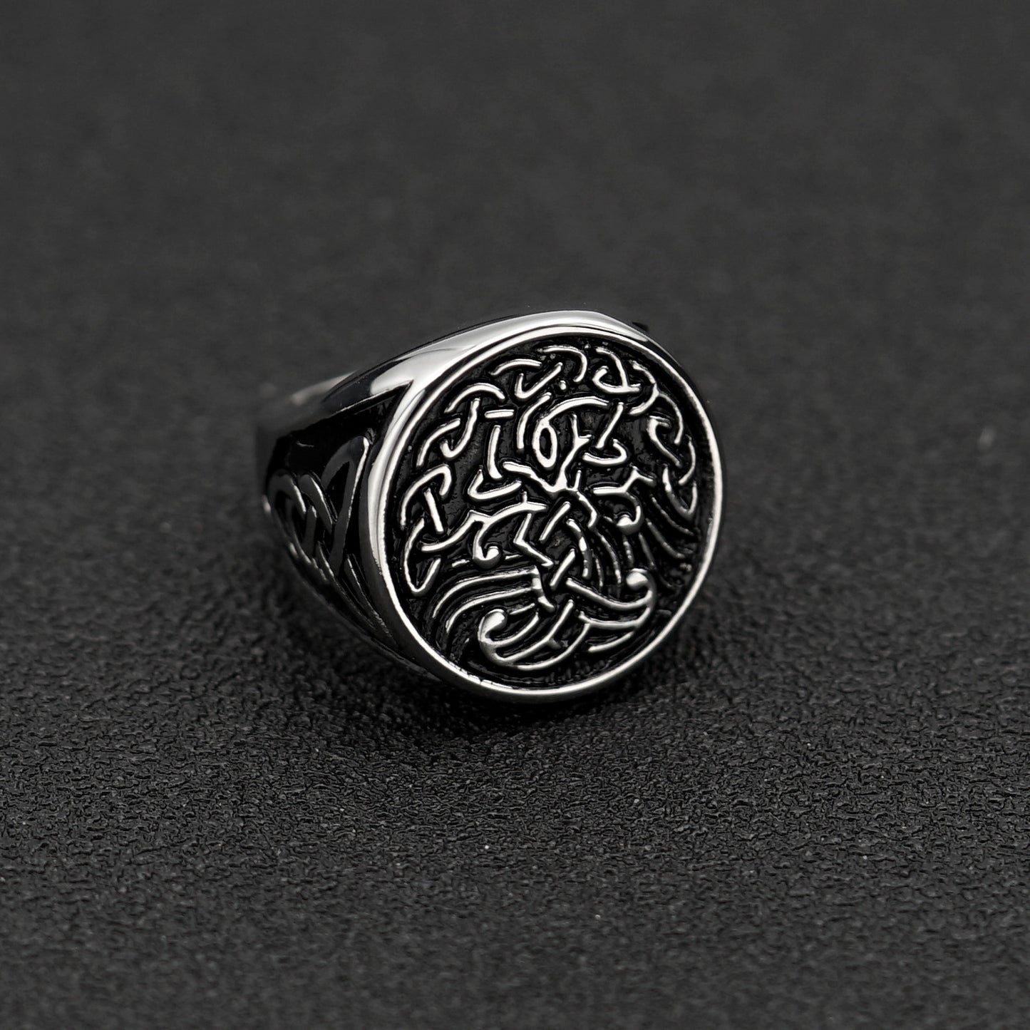 Planderful Titanium Steel Ring For Men And Women Nordic Tree Of Life Retro Hip Hop Design Unisex Protection Symbol