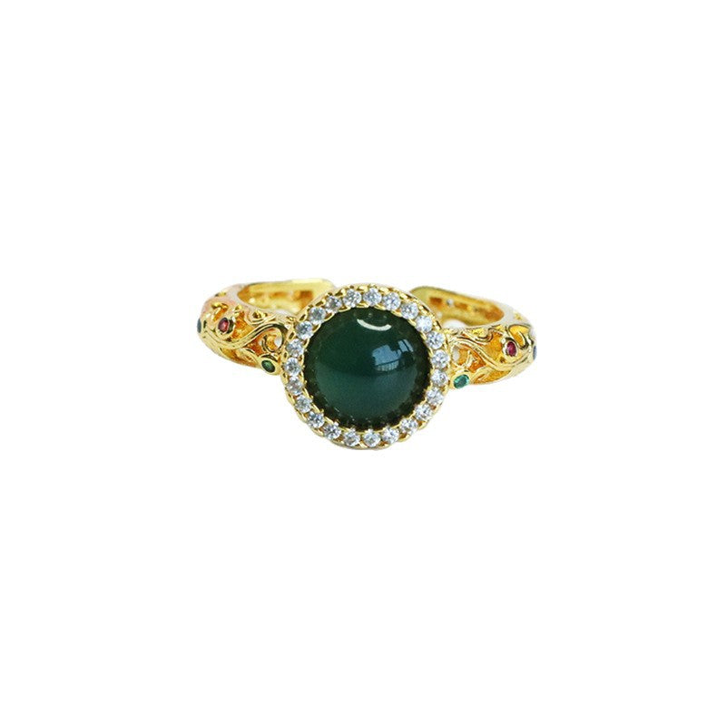 Blue-Water Jadeite Vintage Ring