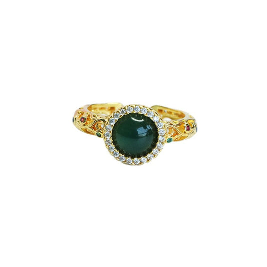 Blue-Water Jadeite Vintage Ring