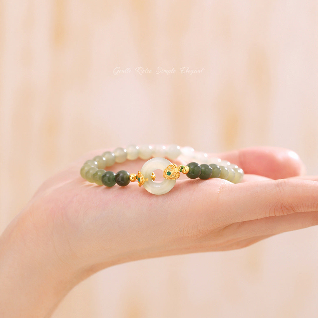 Vintage Hetian Women's Bracelet