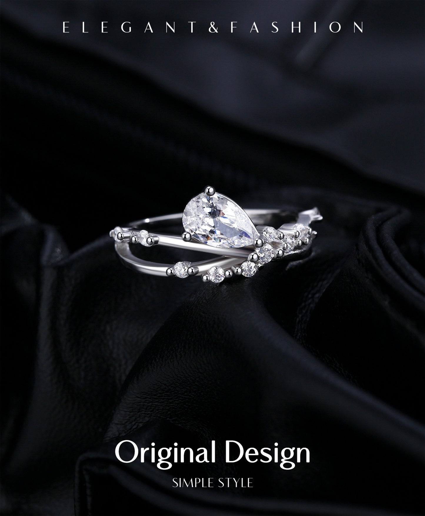 Planderful Everyday Genie Ring – Exquisite Winding Cross Line Design with Zircon