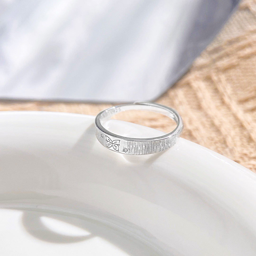Planderful Ins Fengsu Ring – Elegant Versatile Sterling Silver Design