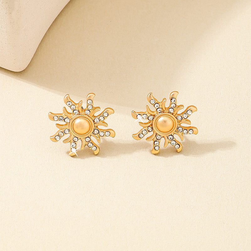 Planderful Vienna Verve Earrings – Stylish Sunflower Design for Versatile Occasions