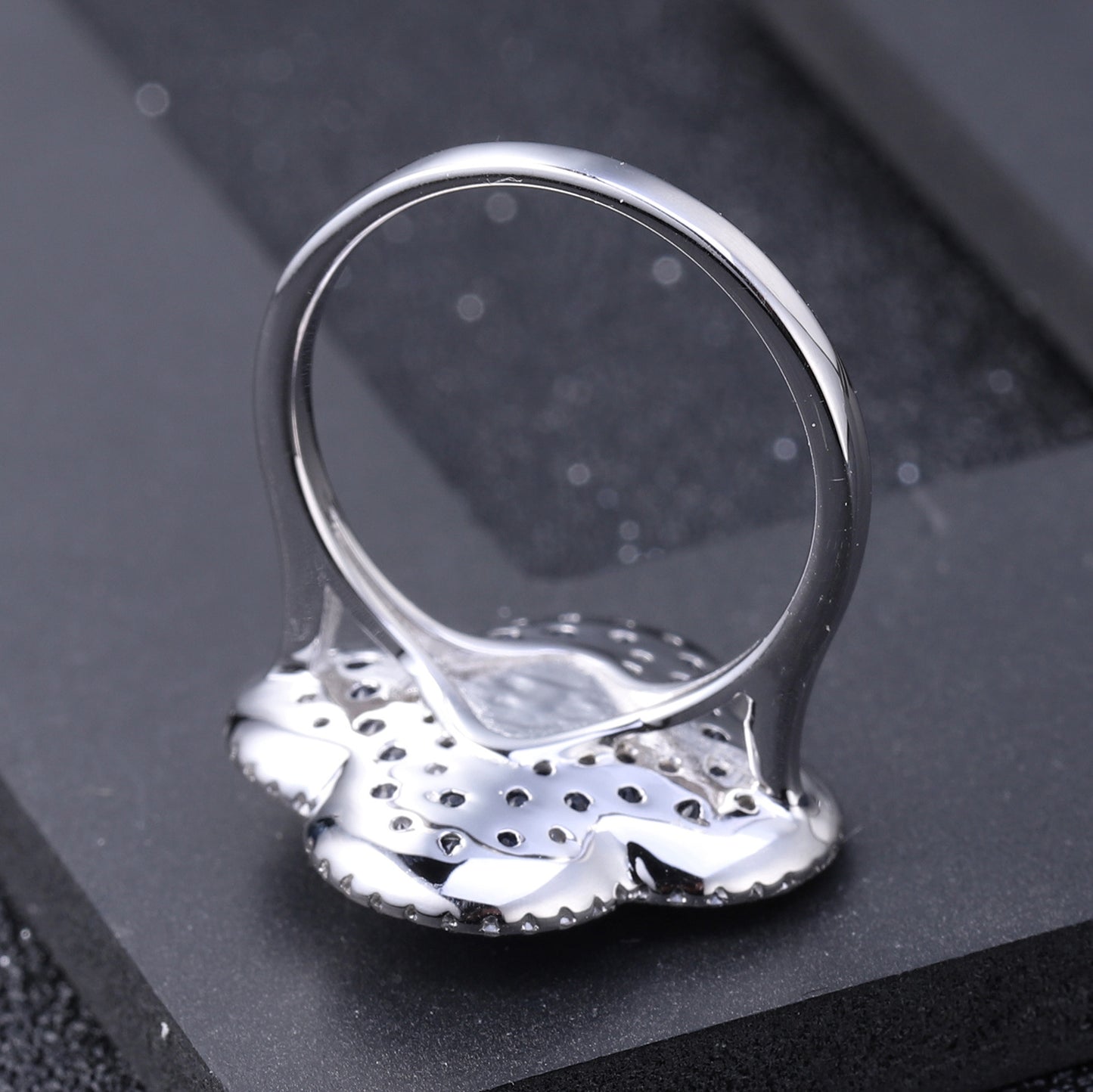 Flourishing Flower Natural Amethyst Silver Ring